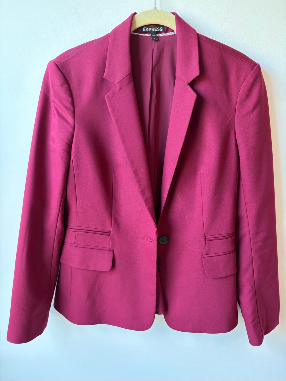 Express Women's Fuchsia Single-Button Blazer